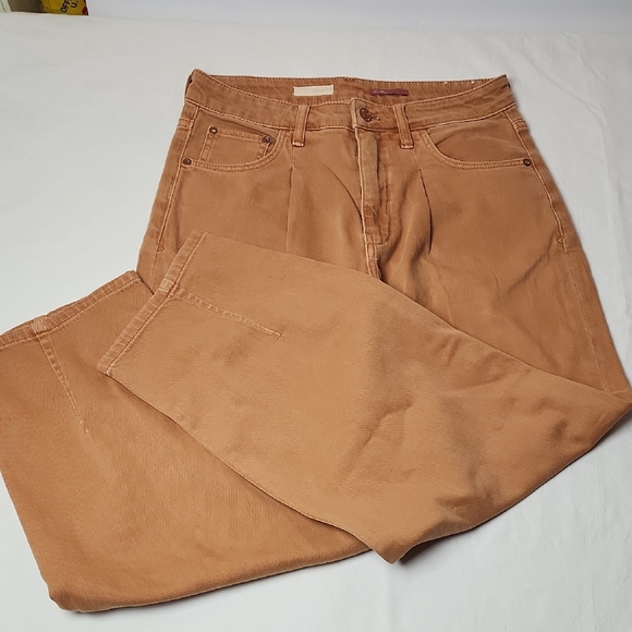Pilcro Anthropologie The Breaker 27" High-Waisted 5 Pocket Jeans Barrel Copper - Picture 1 of 16